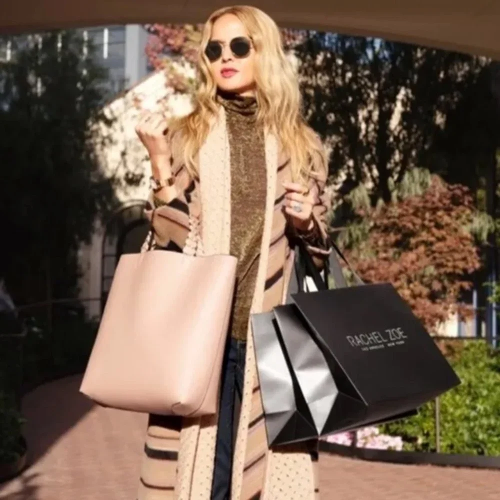 Jules Kae x Rachel Zoe Charlotte Vegan Leather Tote/Crossbody in Blush Pink NWT